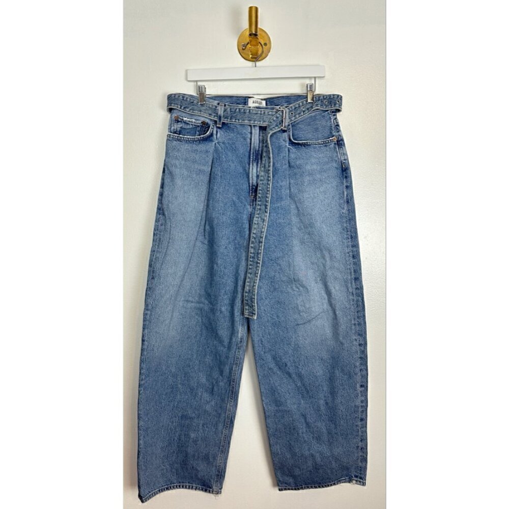 AGOLDE Belted Baggy Pleated Front in Wash Outlander Size US 30 - Picture 2 of 10
